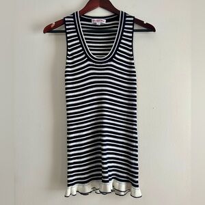 See By Chloé • Metallic Stripe Ribbed Sweater Tank Top